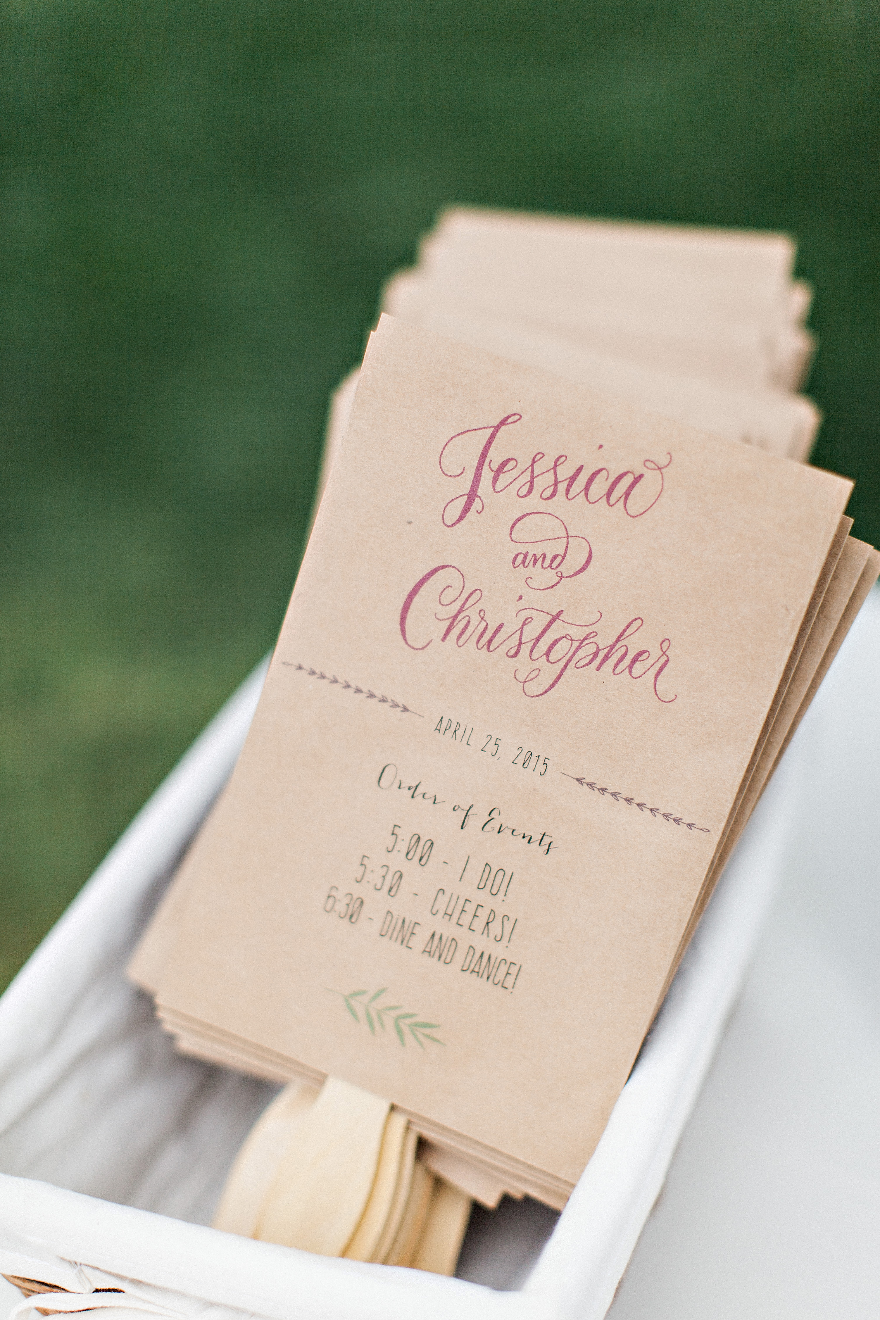 DIY Wedding Program Fans | Handmade and Homegrown